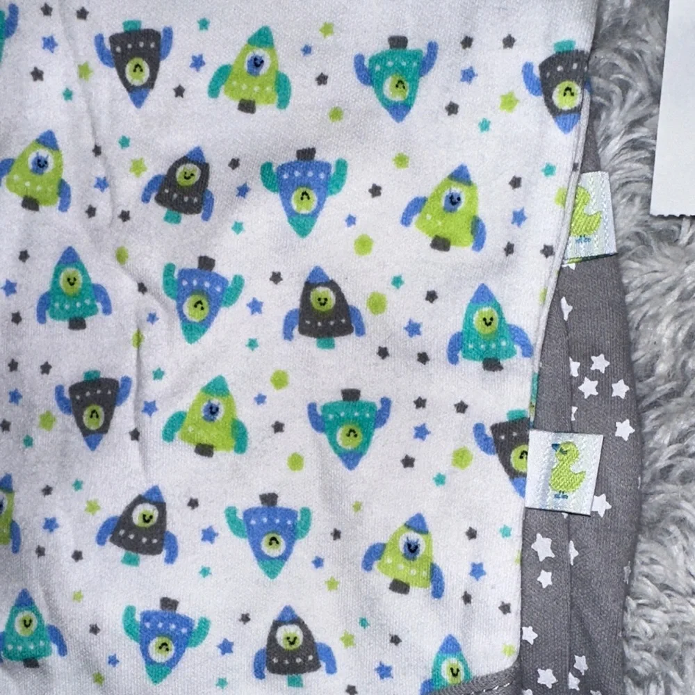 Adorable Monsters Inc. Bib and Bodysuit Set - Gray‎ and Blue